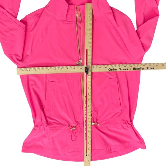 Lilly Pulitzer Luxletic Roxie Pink Islanna UPF 50+ Performance Jacket size S NEW - Picture 3 of 14